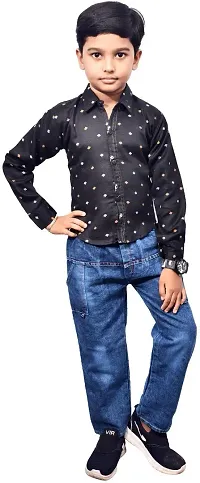 Stylish Blend Shirt With Jeans For Boys