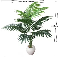 Home Bloom Natural Looking 12 Leaves Areca Palm Indoor Plant for Home/Shop/Office Decor/Gifting Artificial Plant with Pot (60 cm, Green)-thumb1