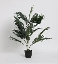 Home Bloom  Artificial Areca Palm for Home Decor/Office Decor/Gifting | Big Ornamental Plant with Basic Black Pot | 21 Leaves | 75 cm Tall Natural Looking Indoor Plant-thumb2