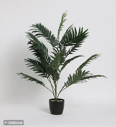 Home Bloom  Artificial Areca Palm for Home Decor/Office Decor/Gifting | Big Ornamental Plant with Basic Black Pot | 21 Leaves | 75 cm Tall Natural Looking Indoor Plant-thumb3