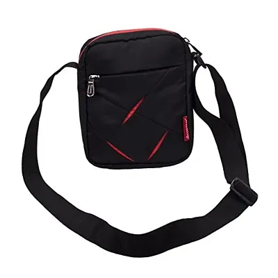 COSMUS Men's Sling Bag (Red  Black)
