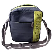 KILLER Polyester Dark Grey & Green Messenger Bag For Unisex-thumb4