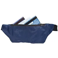 COSMUS Polyester Midriff Waist Pouch Bag/Fanny Pack with Multiple Pockets and Sanitizer Bottle Hook - Navy-thumb1