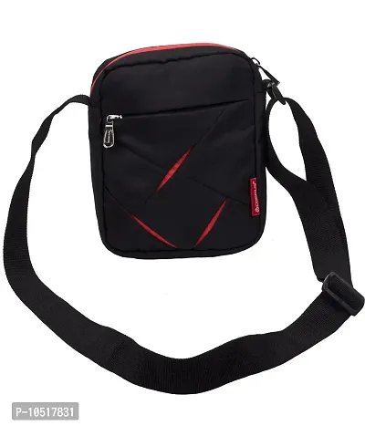 COSMUS Men's Sling Bag (Red & Black)-thumb0
