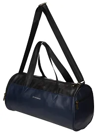 Cosmus Athens Premium Quality Blue Leatherite 22 Litre Gym Bag with Separate Shoe Compartment-thumb2