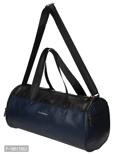 Cosmus Athens Premium Quality Blue Leatherite 22 Litre Gym Bag with Separate Shoe Compartment-thumb3