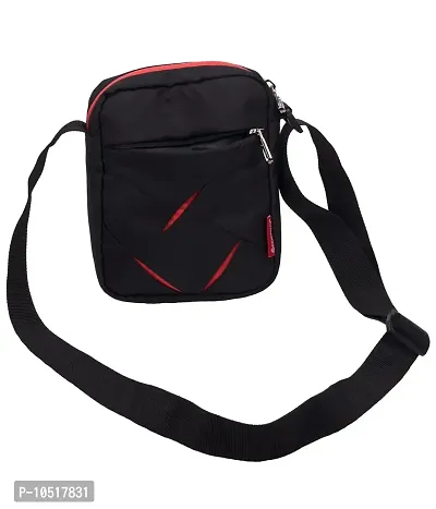 COSMUS Men's Sling Bag (Red & Black)-thumb2