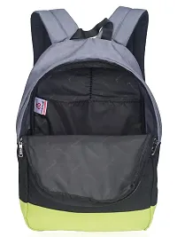 Cosmus Grey, Black & Lime Polyester 24Litres Casual Backpack-thumb3