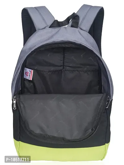 Cosmus Grey, Black & Lime Polyester 24Litres Casual Backpack-thumb4