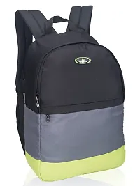 Casual College Bag Daypack - Cosmus Corbin 24 liters Bright Colour Light Weight Trendy Casual Backpack (Black, Grey & Lime)-thumb1