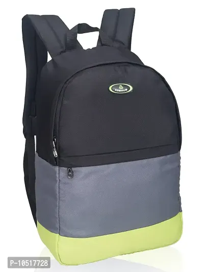 Casual College Bag Daypack - Cosmus Corbin 24 liters Bright Colour Light Weight Trendy Casual Backpack (Black, Grey & Lime)-thumb2