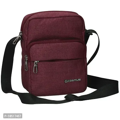 COSMUS STELLA Maroon Polyester 3.5 Ltr Unisex Sling Bag-thumb0