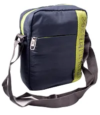 KILLER Polyester Dark Grey & Green Messenger Bag For Unisex-thumb1