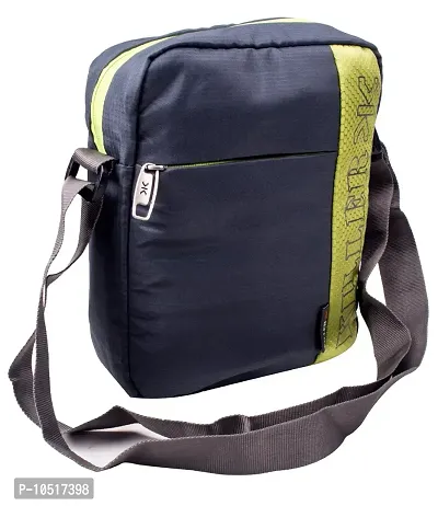 KILLER Polyester Dark Grey & Green Messenger Bag For Unisex-thumb2