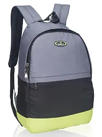 Cosmus Grey, Black & Lime Polyester 24Litres Casual Backpack-thumb1