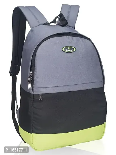 Cosmus Grey, Black & Lime Polyester 24Litres Casual Backpack-thumb2