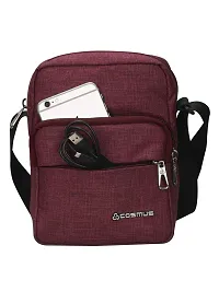 COSMUS STELLA Maroon Polyester 3.5 Ltr Unisex Sling Bag-thumb1