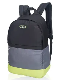 Casual College Bag Daypack - Cosmus Corbin 24 liters Bright Colour Light Weight Trendy Casual Backpack (Black, Grey & Lime)-thumb2