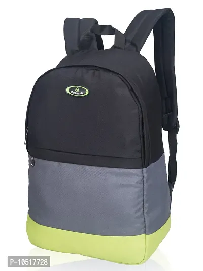 Casual College Bag Daypack - Cosmus Corbin 24 liters Bright Colour Light Weight Trendy Casual Backpack (Black, Grey & Lime)-thumb3