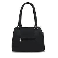 Stylish Black PU Solid Handbags For Women-thumb2