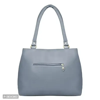 Stylish Grey PU Solid Handbags For Women-thumb3