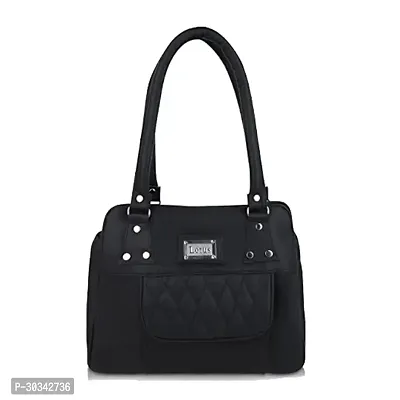 Stylish Black PU Solid Handbags For Women-thumb2