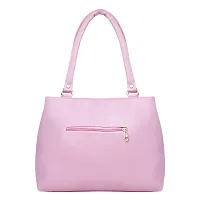 Stylish Pink PU Solid Handbags For Women-thumb3