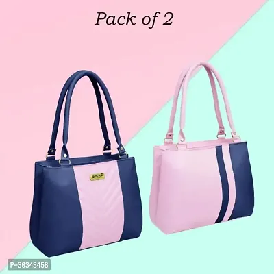 Stylish Multicoloured PU  Handbags For Women Pack Of 2-thumb0