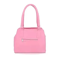 Stylish Pink PU Solid Handbags For Women-thumb2