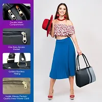 Stylish Black PU Solid Handbags For Women-thumb2