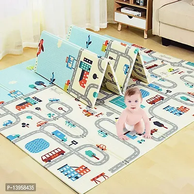 Waterproof Portable Double Side Soft Reversible Non Toxic Bpa Free Learning  Crawling Fordable Foam Baby Play Mat Annabelle (Hevi 6 X 6.5 Ft) (Multi)-thumb0