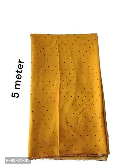 Stylish Yellow Crepe Unstitched Dress Material Of 5 Meter-thumb0