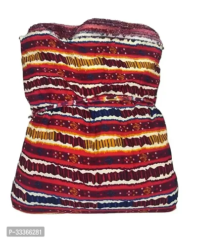 Elegant Multicoloured Crepe Striped Dress Material Fabric For Women-thumb0