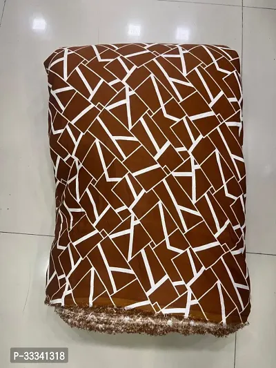 Stylish Brown Crepe Unstitched Dress Material Of 5 Meter-thumb0