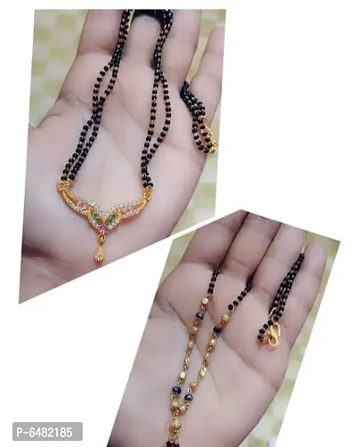 Stylish Brass Copper Mangalsutras For Women- 2 Pieces-thumb0