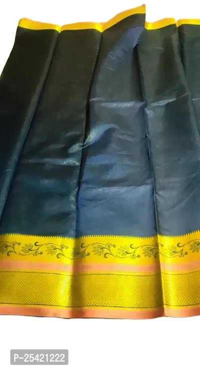 Classic  Silk Cotton Saree with Blouse piece for women-thumb3