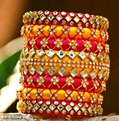 Designer silk thread bangles-thumb0