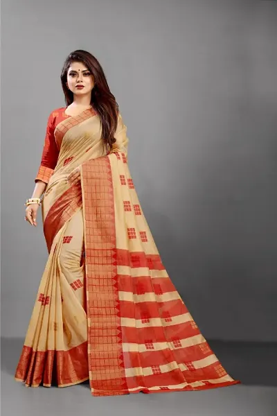 Beautiful Art Silk Woven Design Saree With Blouse Piece