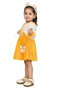 FB Collection Girl's Knee Length Woolen Frock Dress | Beautiful Comfortable Dress for Girls (JK001)-thumb2