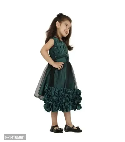 FB Collection Girl's Knee Length Polyster Frock Dress for Girls (BK004G)-thumb2