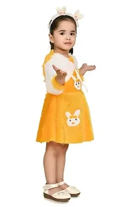 FB Collection Girl's Knee Length Woolen Frock Dress | Beautiful Comfortable Dress for Girls (JK001)-thumb3