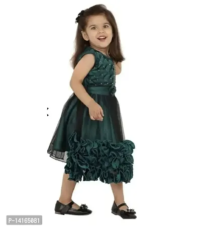 FB Collection Girl's Knee Length Polyster Frock Dress for Girls (BK004G)-thumb3