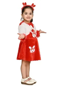 FB Collection Girl's Knee Length Woolen Frock Dress | Beautiful Comfortable Dress for Girls (JK001)-thumb2