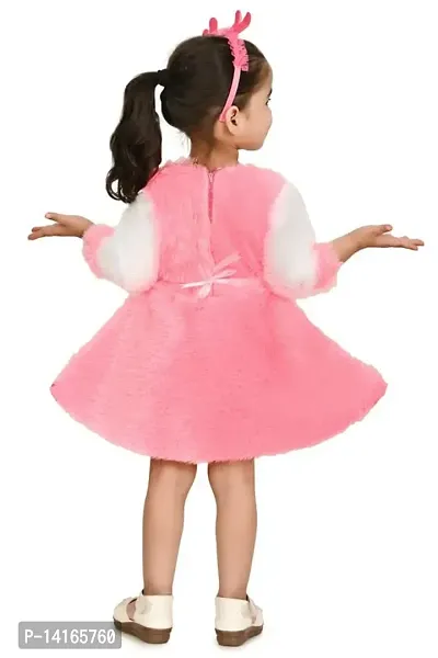 FB Collection Girl's Knee Length Woolen Frock Dress | Beautiful Comfortable Dress for Girls (JK001)-thumb5