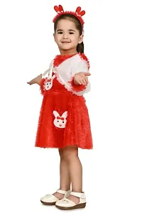 FB Collection Girl's Knee Length Woolen Frock Dress | Beautiful Comfortable Dress for Girls (JK001)-thumb4