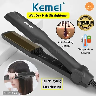 Hair  Straightener Machine  Corded Electric Flat Iron Stylish Hair Straightener For Women Hair Straightenernbsp;nbsp;(Black)-Beauty Appliances For Women.