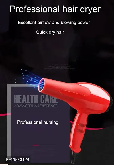 Hair Dryer For Women And Men   Professional Stylish Hot And Cold Dryer   Hair Dryers Compact 1800 Watts With Nozzle (Red)