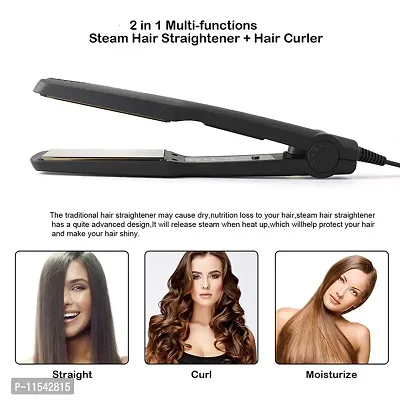 Hair  Straightener Machine  Corded Electric Flat Iron Stylish Hair Straightener For Women Hair Straightenernbsp;nbsp;(Black)-Beauty Appliances For Women.-thumb4