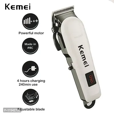 Hair Trimmer For Mens Professional Rechargeable And Cordless Hair Clipper Runtime- 120 Min Trimmer For Men, (White Trimmers)