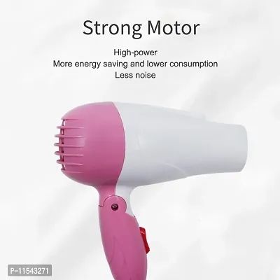 Hair Dryer-1290 1000W Foldable Hair Dryer For Women Professional Electric Foldable Hair Dryer With 2 Speed Control ( Multicolor )